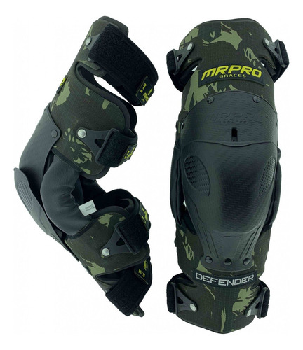 Joelheira Articulada Mr Pro Defender Motocross Piloto Trilha Cor Preto Tamanho P