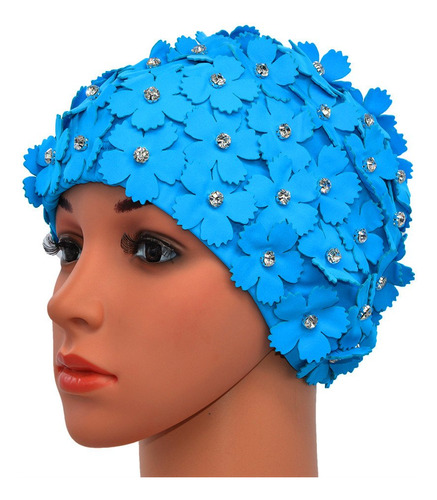 Medifier Manual Rhinestone Floral Petal Estilo Retro Gorro