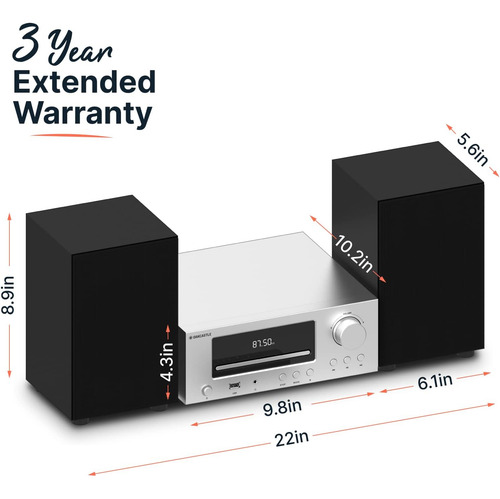 Microcomponente Estéreo Bluetooth Oakcastle 100 W Hifi