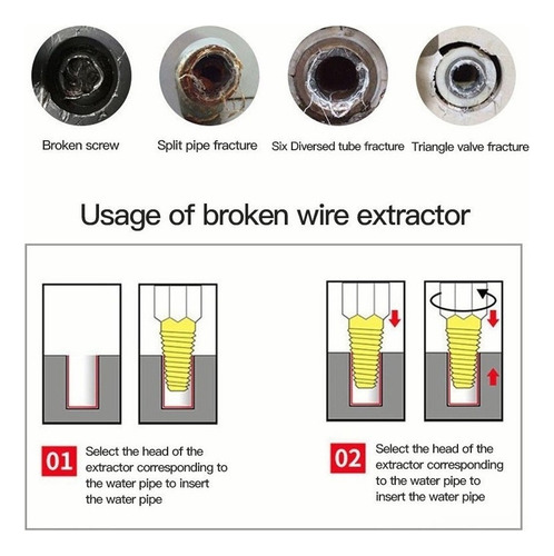1 Extractor Tornillos 1 Piece 1/2 +3/4 Tube Extractor