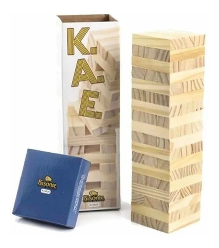 Kae Juego De Mesa Tipo Jenga Torre De Maderas Bisonte