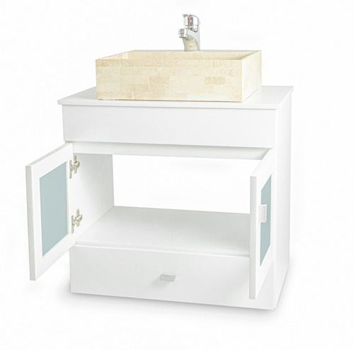 Imagen 7 de 10 de Bacha Travertino Apoyo + Griferia Monocomando Baño
