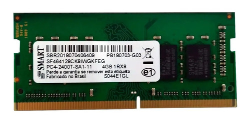 Imagem 1 de 2 de Memoria Ram 4gb Ddr4 Notebook 2400mhz Samsung Dell Acer Hp