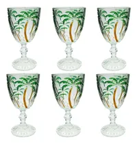Comprar Jogo 6 Taças Vidro Palm Tree 350ml Transparente Ke Home