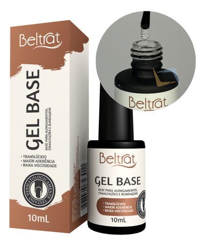 Kit 6 Gel Base Transparente 10ml Beltrat Blindagem Capa Base