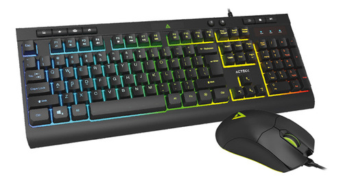 Kit Teclado Y Mouse Acteck Creator Aurean Pro Mk477g Usb Led