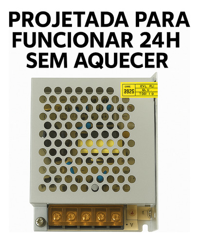 Fonte Chaveada 12v 5a Bivolt 60w Estabilizada Câmera Led