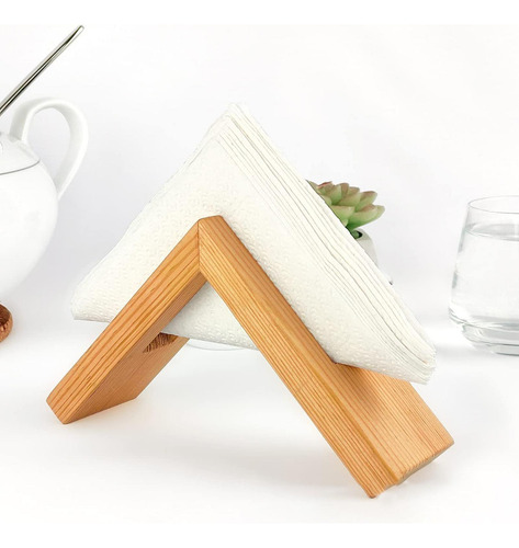 2 Dispensador De Servilletas De Servilletas De Madera Para