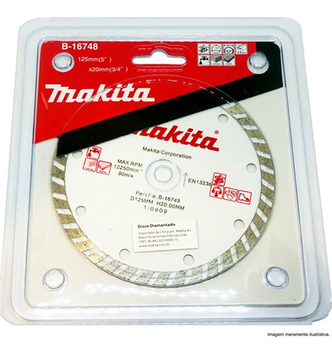 Imagem 3 de 3 de Disco Rebolo Diamantado 125x20mm B-16748 Makita