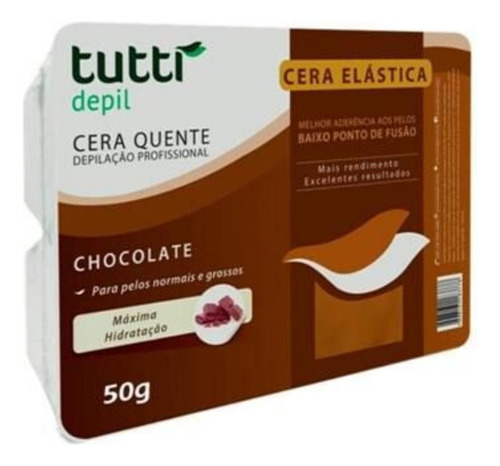 Cera Elástica Chocolate 250g Tutti Depil Revitaliza Pele