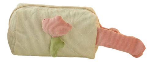 Bolsa De Maquillaje De Tulipán, Bolsa Mango Lateral Beige