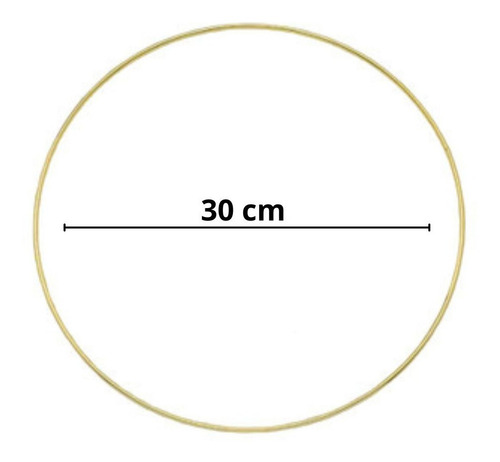 Argola P/ Filtro Dos Sonhos 30 Cm Dourada Artesanato
