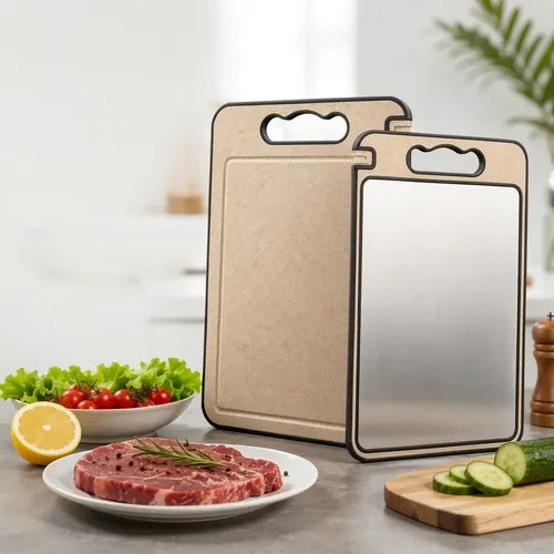 Tabua De Corte Para Cortar Dupla Face Aço Inox 304 Livre Bpa