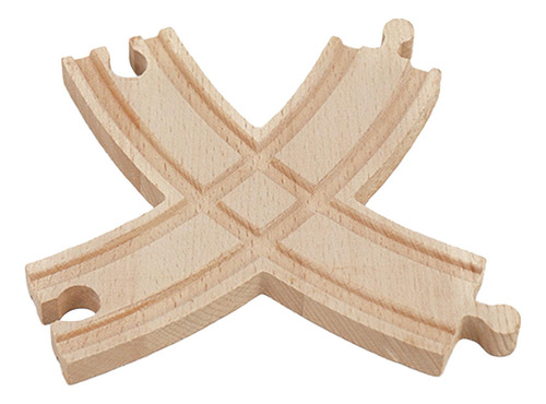 Vía De Tren De Madera, Accesorios 14,5 Cm X 14 Cm X 1,2 Cm