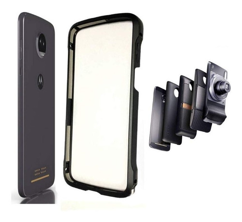 Bumper Funda Moto Z3 Play Aluminio Para Moto Mods Original