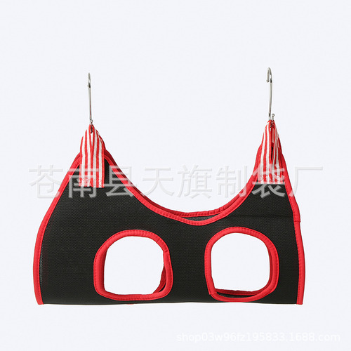 Hamaca De Aseo Para Mascotas, Color Negro, Rojo, L, Para Rec