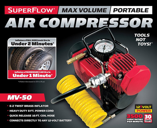 Q Industrias Mv50 Superflow Alto Volumen De 12 Voltios Compr