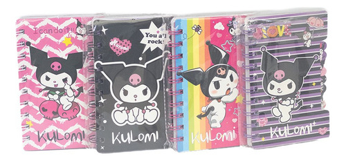 Cuaderno Tamaño 1/4 De Carta Diseño Kuromi 4diseños 24piezas