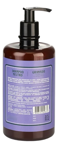 Shampoo Neutro Granado Pet Para Todo Os Tipos De Pelos 500ml