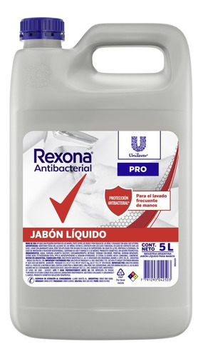 Jabon Liquido Rexona Antibacterial 5 L