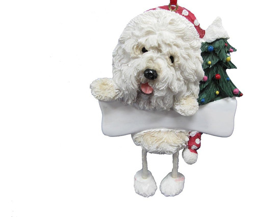 Old English Sheepdog Ornamento Con  Patas De Dangling Pintad