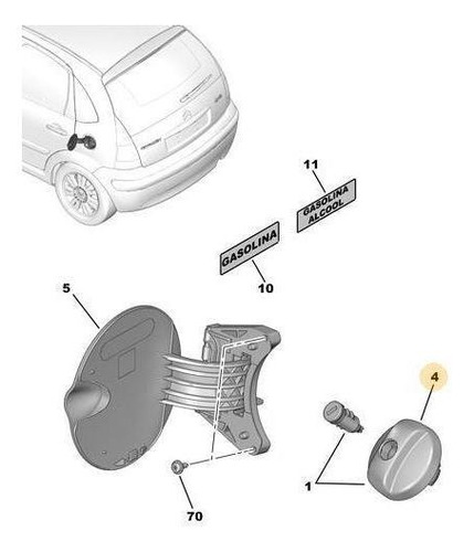 Tapón Llenado Combustible Citroën C3