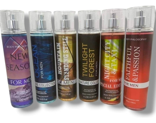 12 Perfumes Corporales Caballero Lociónhombre Body Mist