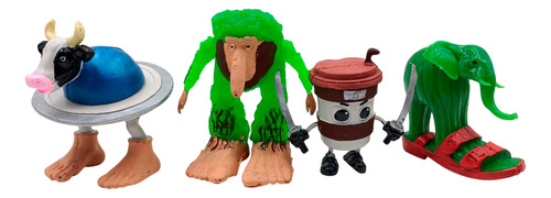 Brainrot Figuras Capuchino Asesino Sahur Articulado/luz 4 Pz