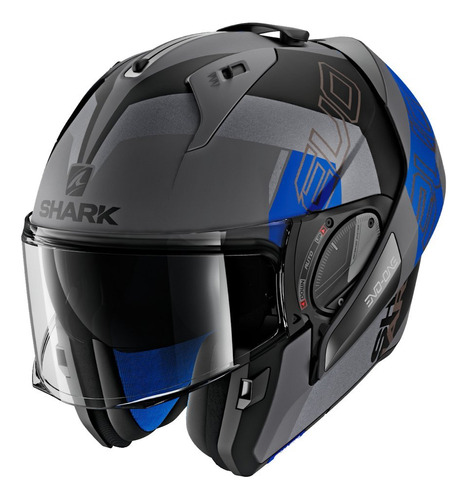 Shark Cascos Evo-one 2 Slasher - Casco Modular Mate, Gris O.