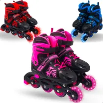 Comprar Patins Infantil 4 Rodas Inline Cu002F Led Varios Tamanhos Cores