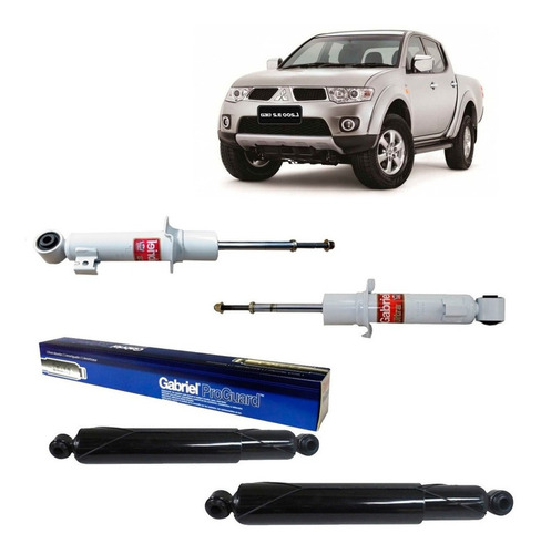 Kit Amortiguadores Tras Del Para Mitsubishi L200 2wd 2006-17