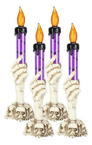 Vela Tipo Candelabro Para Decoración De Halloween, 4 Unidade