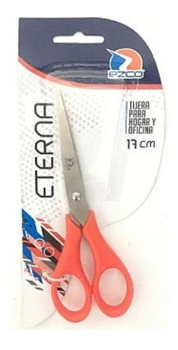 Tijera Ezco Eterna 17cm Acero Inox. Mango Plastico Oficina 