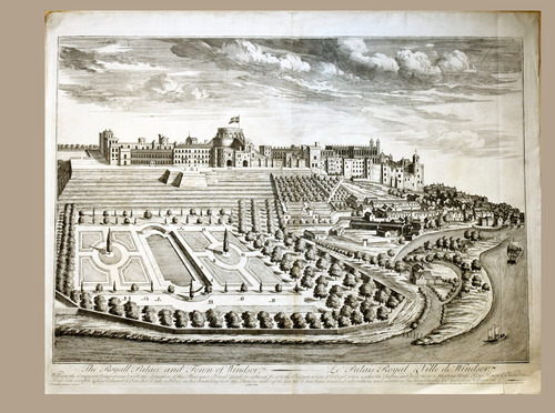 Castillo De Windsor Royal Palace Of Windsor Grabado 1724