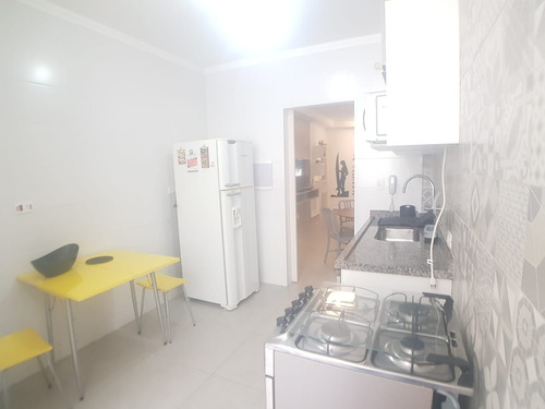Imagem 6 de 10 de Apartamento Reformado A Venda Praia Do Tombo - 1 Sala Para Dois Ambientes, 1 Dormitório, 2 Banheiro, Cozinha, Área De Serviço. - Ap05038 - 67650891
