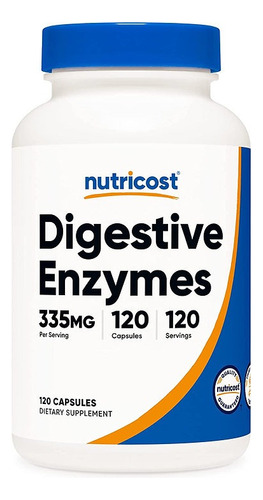 Original Nutricost Enzimas Digestivas 335mg, 120 Cap