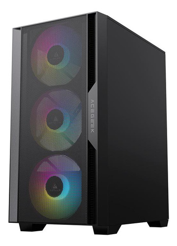 Gabinete Gamer Acegeek Stratus Mesh Rainbow Midtower Com 3 F