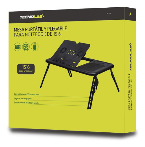 Mesa Para Notebook Con Patas Y Ventilador Tecnolab Tl191