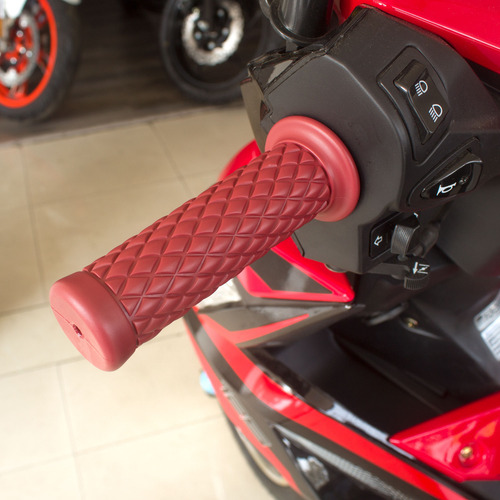 Par Jgo Puños Rojo Cafe Racer B645 Para Moto Kinlley