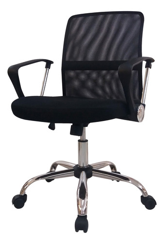 Sillon De Oficina Economico Regulable Modelo Wallace - Desil Color Negro