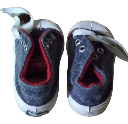 Zapatillas Jeans Bebe N° 20 + Medias Botitas Con Piel