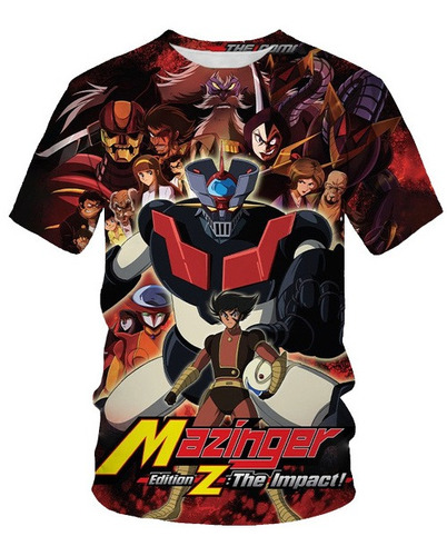 Nueva Camisa Estampada En 3d Del Anime Japonés Mazinger Z