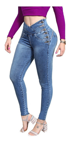 Calça Jeans Levanta Bumbum Bojo Sexyfit Chapa Barriga Lipo