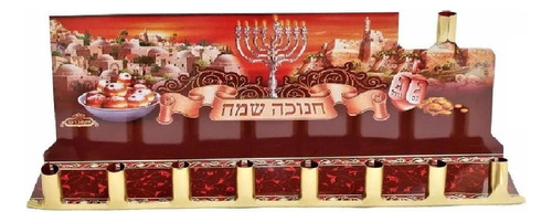 Candelabro 9 Velas - Menorá - Hanukkah Chanukiá De Israel