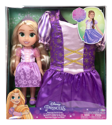Muñeca Rapunzel Con Disfraz Niña 3-6 Años Disney Princesas