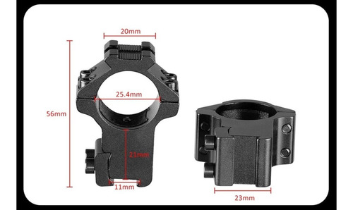 Anillo Mira Telescopica Milano 11mm Riel Adicional Picatinny