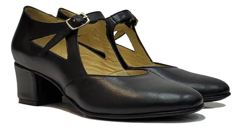 Zapato Baile Tango Jazz Salsa Folklore Cuero Mujer Art 770