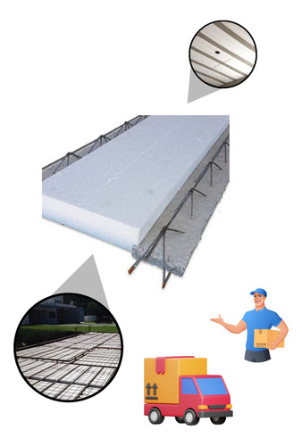 Bloco De Isopor Eps Para Laje 100x33x11cm - 7 Unidades