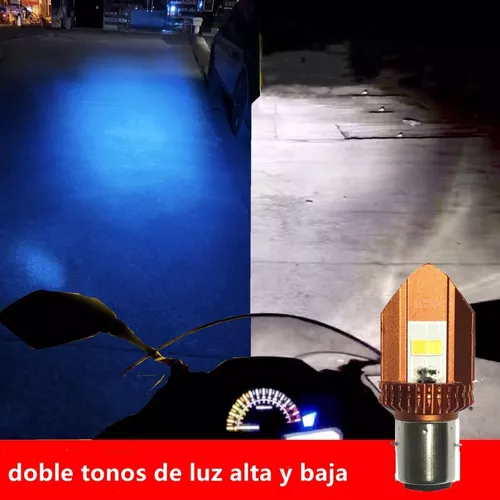 Foco Led Cob Para Moto Luz Alta/baja Azul/blanca B35 H4