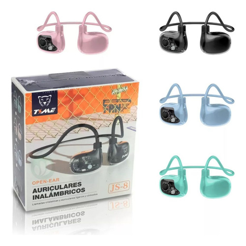 Auriculares Inalambricos Bluetooth Open Ear Deportivo C/ Mic Negro